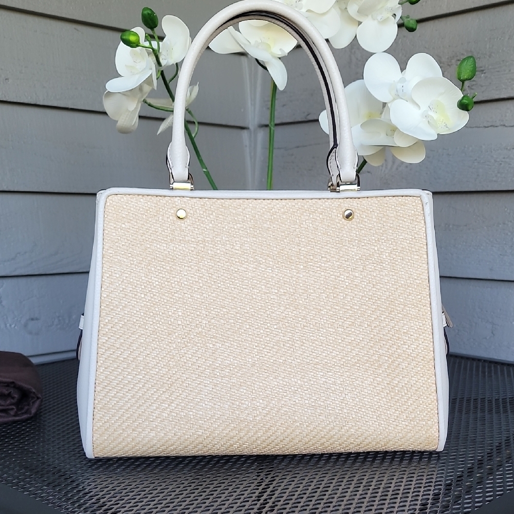 Kate Spade Cream and Tan Satchel With Gold Tone Accents - Picture 6 of 15